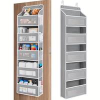 Door-Mounted 5-Layer Storage Box, Large Capacity Pockets, Anti-Tilt, Perfect for Jewelry, Makeup in Bedroom/Bathroom Organizi...