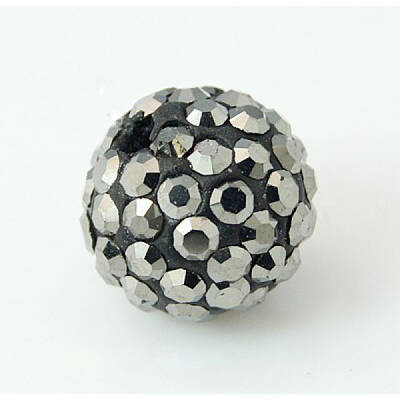 Polymer Clay Rhinestone Beads