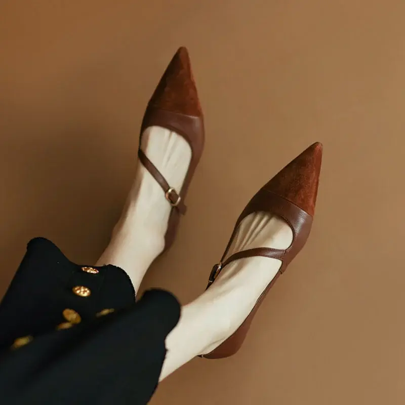 CHIKO Daniesha Pointy Toe Block Heels Mary Jane Shoes
