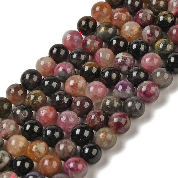 Natural Tourmaline Round Bead Strands