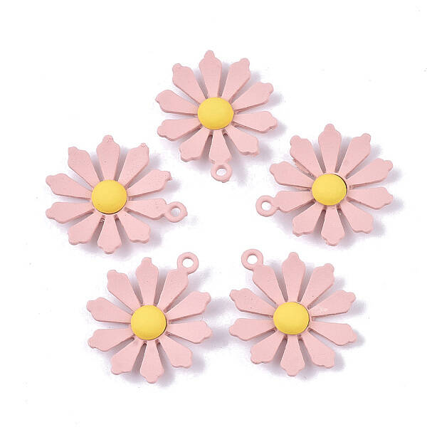 Spray Painted Alloy Pendants