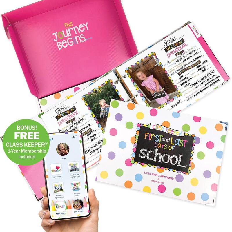 Class Keeper School Days Memory Book  BONUS App Membership  Simple & Stylish Keepsake Album  (2) Styles