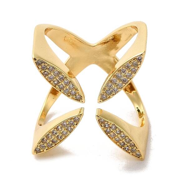 Brass Micro Pave Cubic Zirconia Rings
