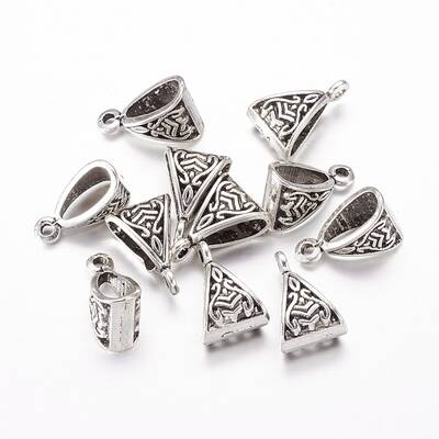 Tibetan Style Alloy Tube Bails