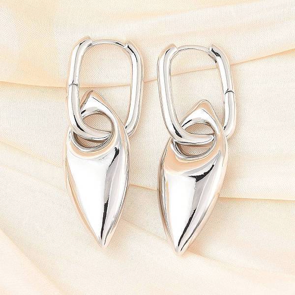 Horse Eye Brass Hoop Earrings for Women