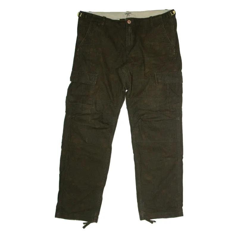 CARHARTT WIP Aviation Cargo Mens Trousers Green Relaxed Straight W40 L32
