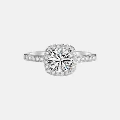 【K4】0.5CT Classical Synthetic Moissanite Ring– Elegant Classic Choice for Engagement, Wedding, Anniversary, or Valentin...