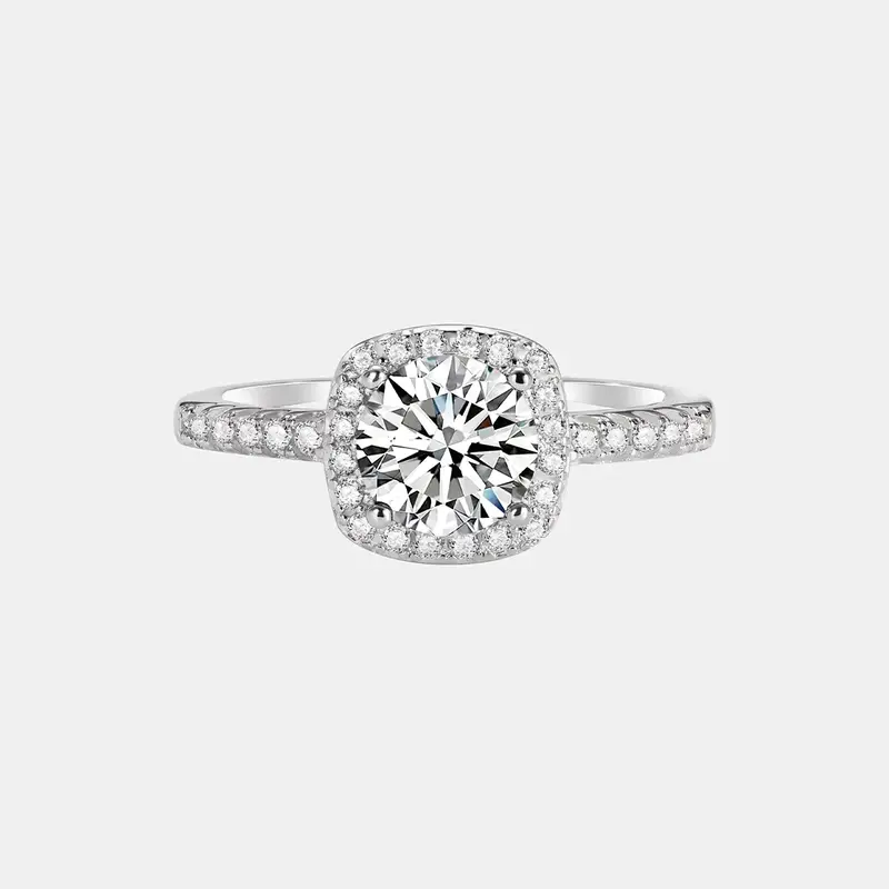 【K4】0.5CT Classical Synthetic Moissanite Ring– Elegant Classic Choice for Engagement, Wedding, Anniversary, or Valentin...