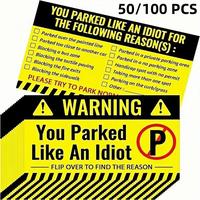 Warning Parking Card, Car Parking Reminder Card, Funny Parking Violation Card, Car Exterior Accessories for Car Truck Motorcy...