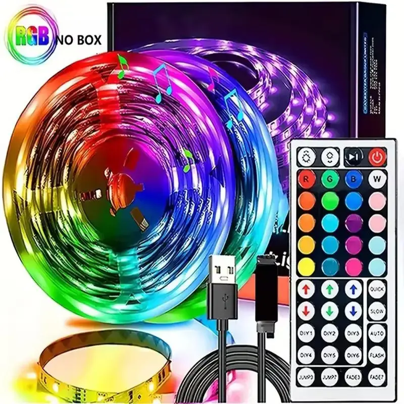 LED Strip Light, 1 Count RGB Color Changing Light Strip with Remote Control, USB Powered TV Background Light, Suitable for ...