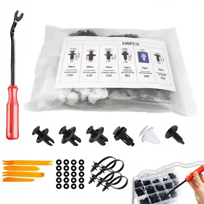 Car Body Repair Tool Kit, Durable Car Fastener Clip Set, Bumpers & Panels Kit, Universal Tool Kit for Car Body Repair and DlY...