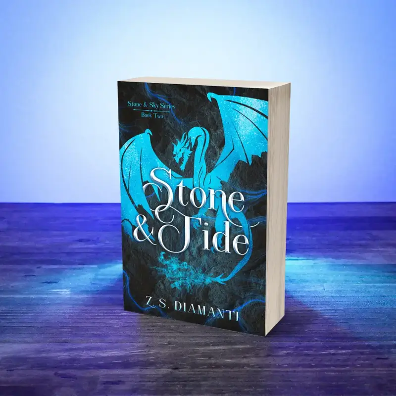 Stone & Tide (Signed Paperback) - Epic Fantasy by Z.S. Diamanti - Book 2 in Stone & Sky Series indie adventure books dragon
