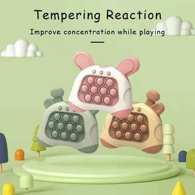 Fast Push Game, Quick Push Pop Game, Pop Pro Light Up Fidget Toys,Quick Speed Fast Push Puzzle Game Console Bubble Stress Rel...