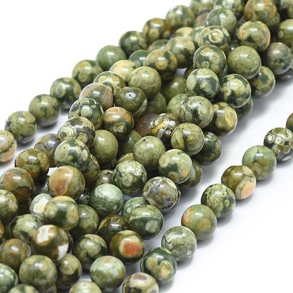 Natural Rhyolite Jasper Beads Strands