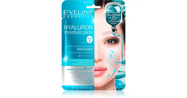 Eveline Hyaluron Moisture Pack Face Mask Ultra Moisturizer 1 pc