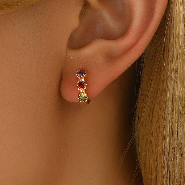 Elegant Brass Hoop Earrings