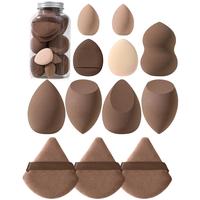 Blending Makeup Sponge & Powder Puff Set, 12pcs Versatile Makeup Sponges for Liquid Foundation, Loose Powder, Concealer, Crea...
