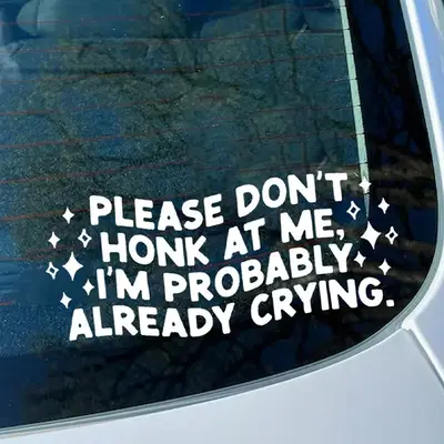 Funny Slogan Car Bumper Sticker, Trendy Car Decal Sticker, Cute Car Decorative Sticker, Universal Car Exterior Decoration Acc...