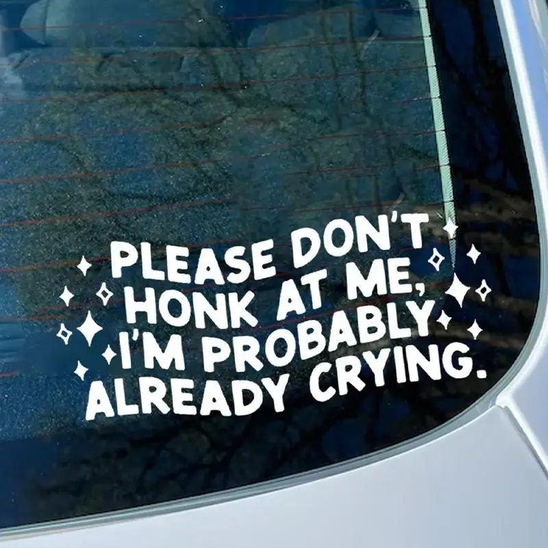 Funny Slogan Car Bumper Sticker, Trendy Car Decal Sticker, Cute Car Decorative Sticker, Universal Car Exterior Decoration Acc...