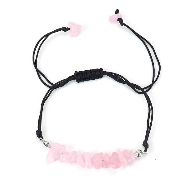 Natural Rose Quartz Braided Bead Bracelets