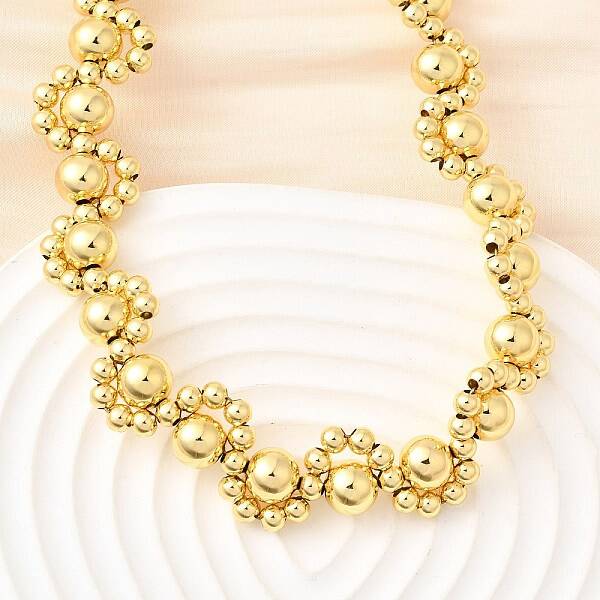 Brass Round Beaded Necklaces