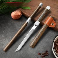 Kitchen Knife, 1 Count Wooden Handle Stainless Steel Fruit Knife, Multifunctional Knife for Outdoor Barbecue, Camping, Hiking...