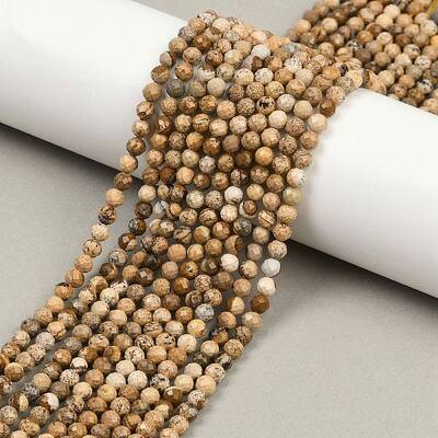 Natural Picture Jasper Beads Strands