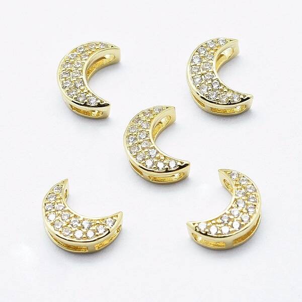 Brass Micro Pave Cubic Zirconia Pendants