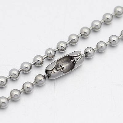 Tarnish Resistant 304 Stainless Steel Ball Chain Necklaces