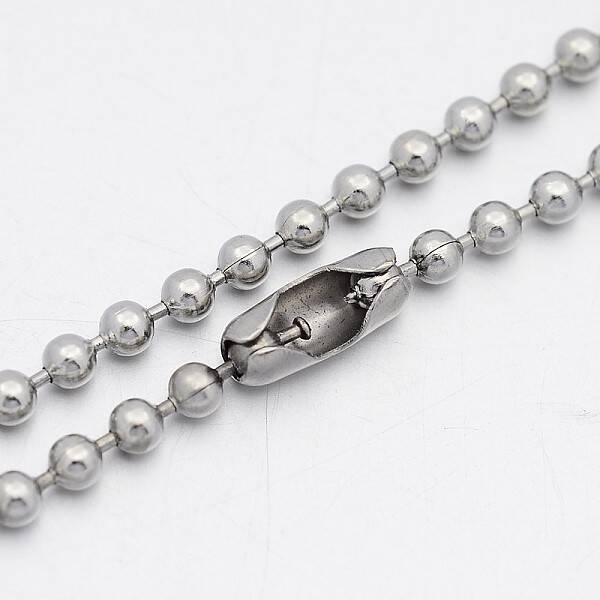Tarnish Resistant 304 Stainless Steel Ball Chain Necklaces