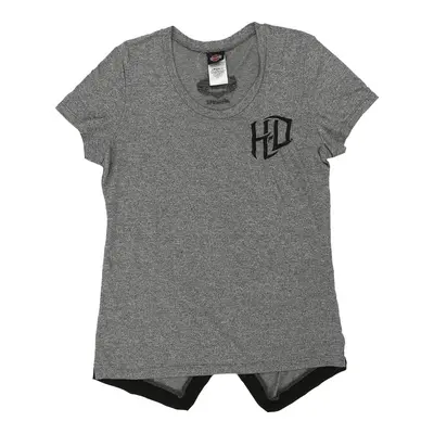 Harley Davidson Graphic T-Shirt - Large Grey Cotton