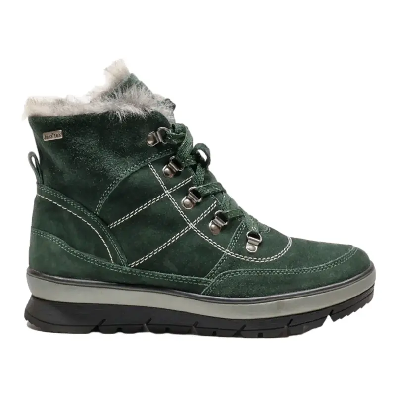 JANA Lace-Up Boots Green Synthetic Womens UK 6.5