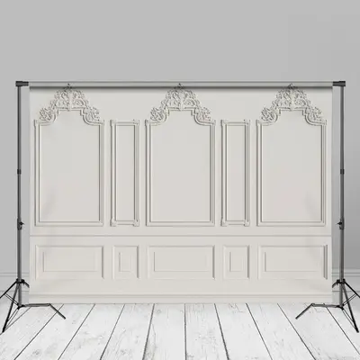 Classic Mirror Frame White Wall Photoshoot Backdrop - Aperturee
