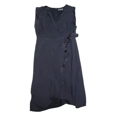 MINT VELVET Womens Wrap Dress Grey Sleeveless Midi UK 16