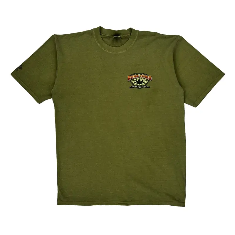 Hemp Company Crazy Shirts Graphic T-Shirt - XL Green Cotton