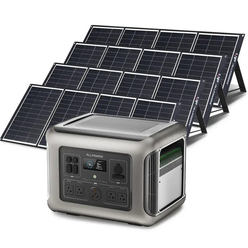 ALLPOWERS Solar Generator Kit 2500W Power Station 200W Solar Panel