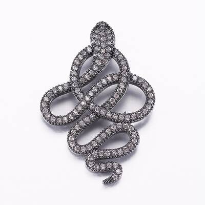 Brass Micro Pave Cubic Zirconia Pendants
