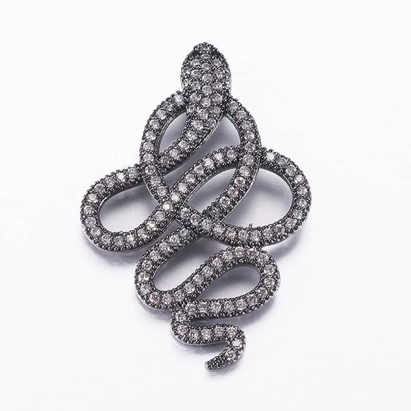 Brass Micro Pave Cubic Zirconia Pendants