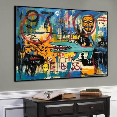 Graffiti Style Paintings On Canvas Original Abstract Art Urban Style Wall Art Modern Wall Decor | GRAFFITI CROCODILE
