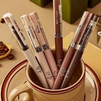 Milk Tea Neutral Pen Set, 0.5mm Nib Quick-drying Large Capacity Writing Pen, Signature Writing Pen, Back-to-school School Sup...