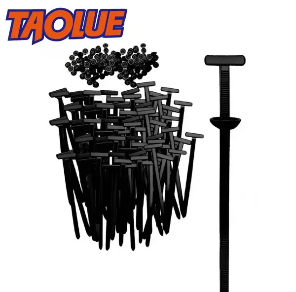 50Pcs Nylon Universal Cable Tie Buckle, Heavy Duty Self-Locking Nylon Zip Ties Holder, Multipurpose Plastic Cable Ties Tool f...