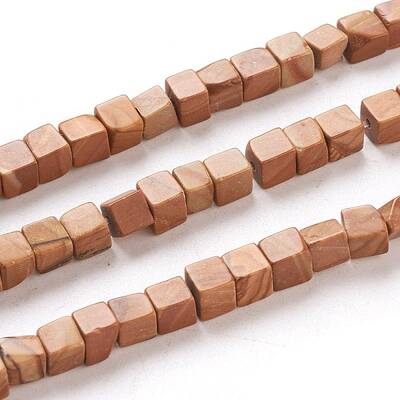 Natural Wood Lace Stone Beads Strands