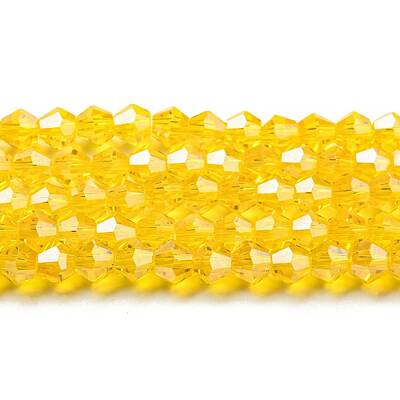Transparent Electroplate Glass Beads Strands