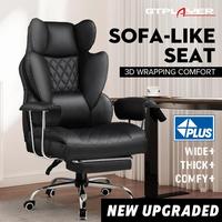 【New Upgraded】Big and Tall Office Chair with Pocket Spring Support, Ergonomic Comfortable Wide Office Desk Computer Chair...