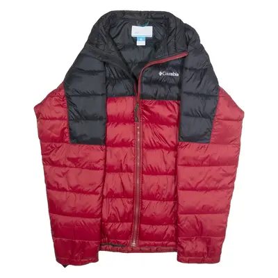 COLUMBIA Mens Puffer Jacket Red Nylon L