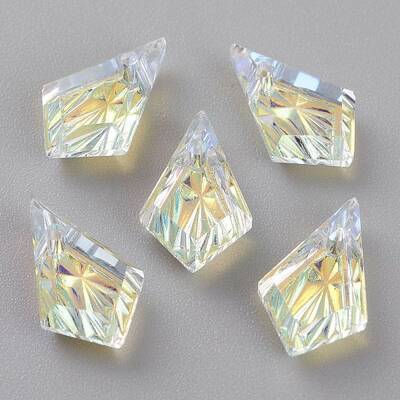 Embossed Glass Rhinestone Pendants