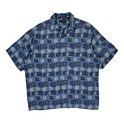 John Henry Hawaiian Shirt - Medium Blue Viscose