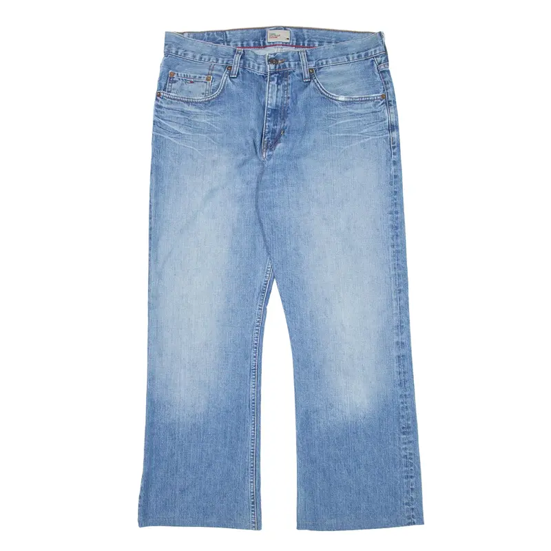 TOMMY HILFIGER Manhattan Jeans Blue Denim Regular Bootcut Stone Wash Mens W32 L26