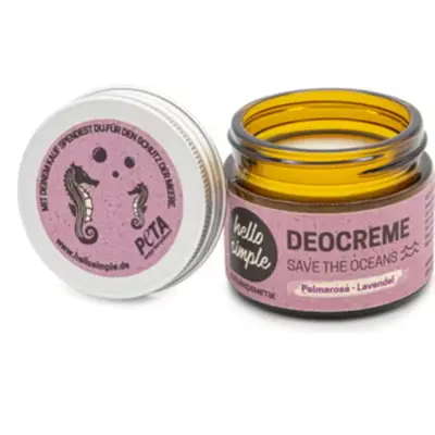 Hello simple Save the Oceans Palmarosa & Lavender Deodorant Cream 50 g