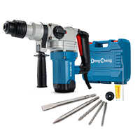 DongCheng 1-1/8 Inch SDS-Plus Rotary Hammer Drill with Safety Clutch, 9.2 Amp Heavy Duty Corded Demolition Hammer for Concret...